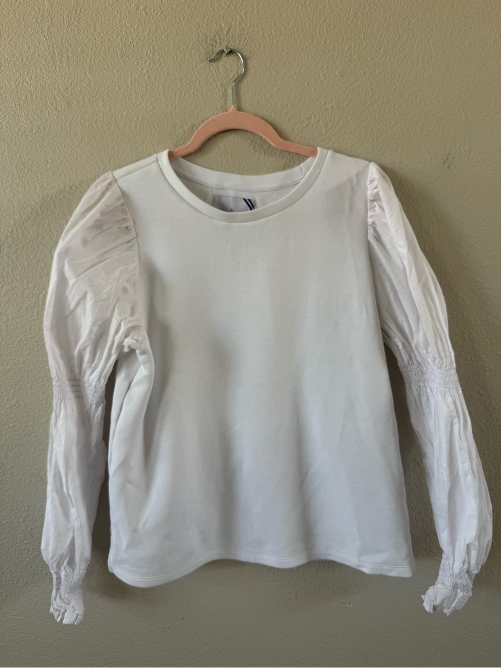 Addison Bay White Puff-Sleeve Women's Top